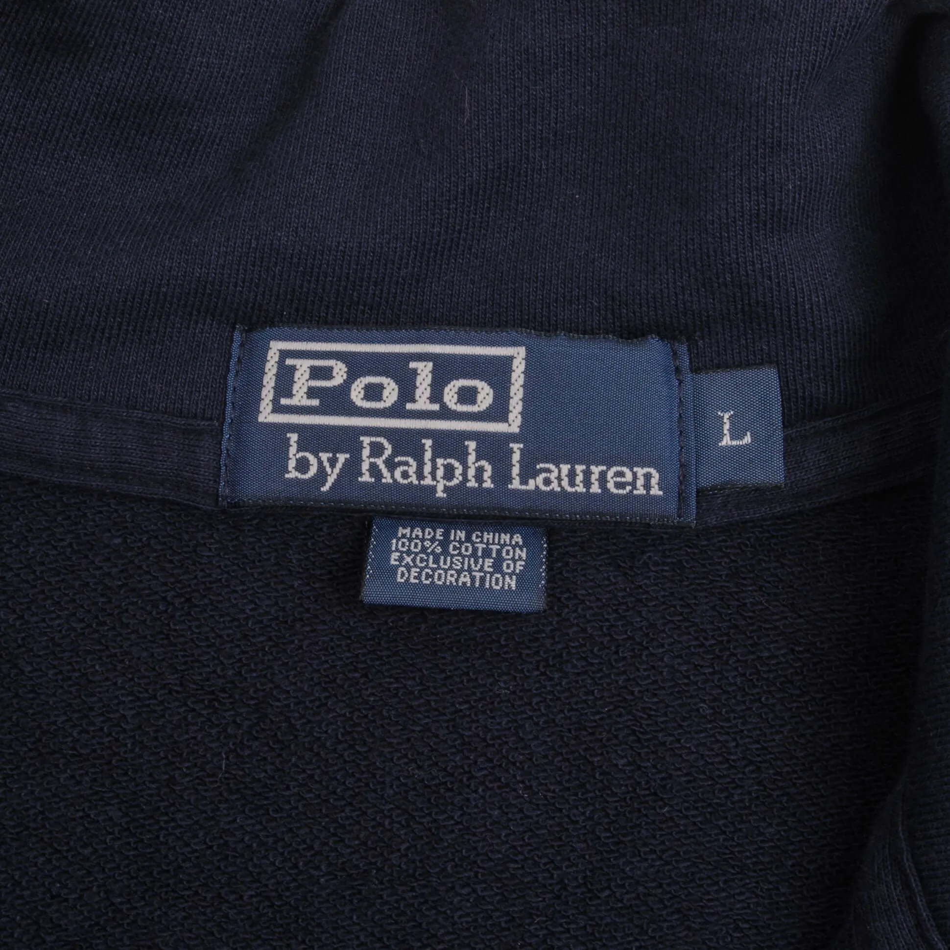 VINTAGE RALPH LAUREN P 1967 QUARTER ZIP SWEATSHIRT SIZE LARGE 1990S