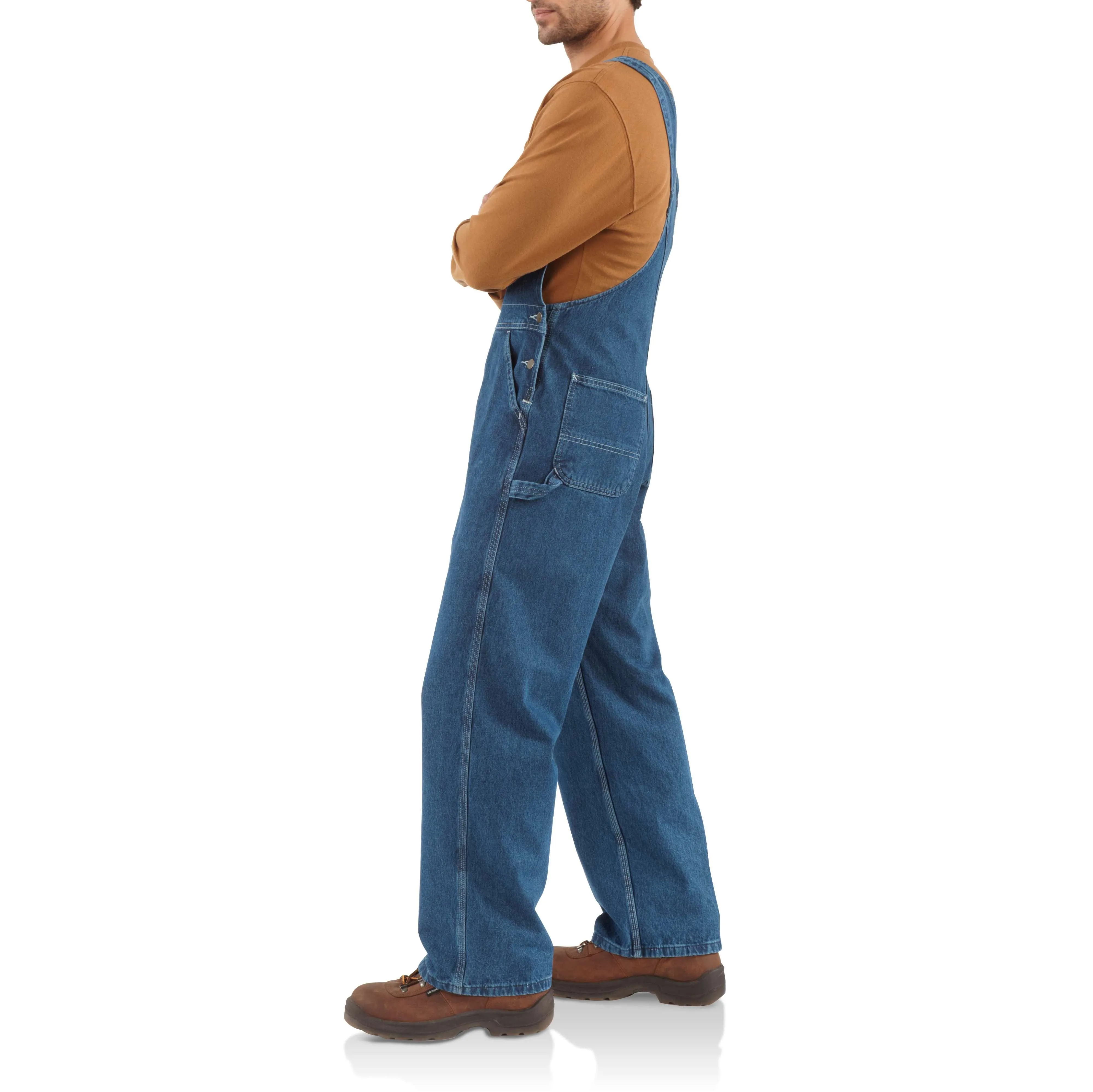 Washed Denim Bib Overall/Unlined