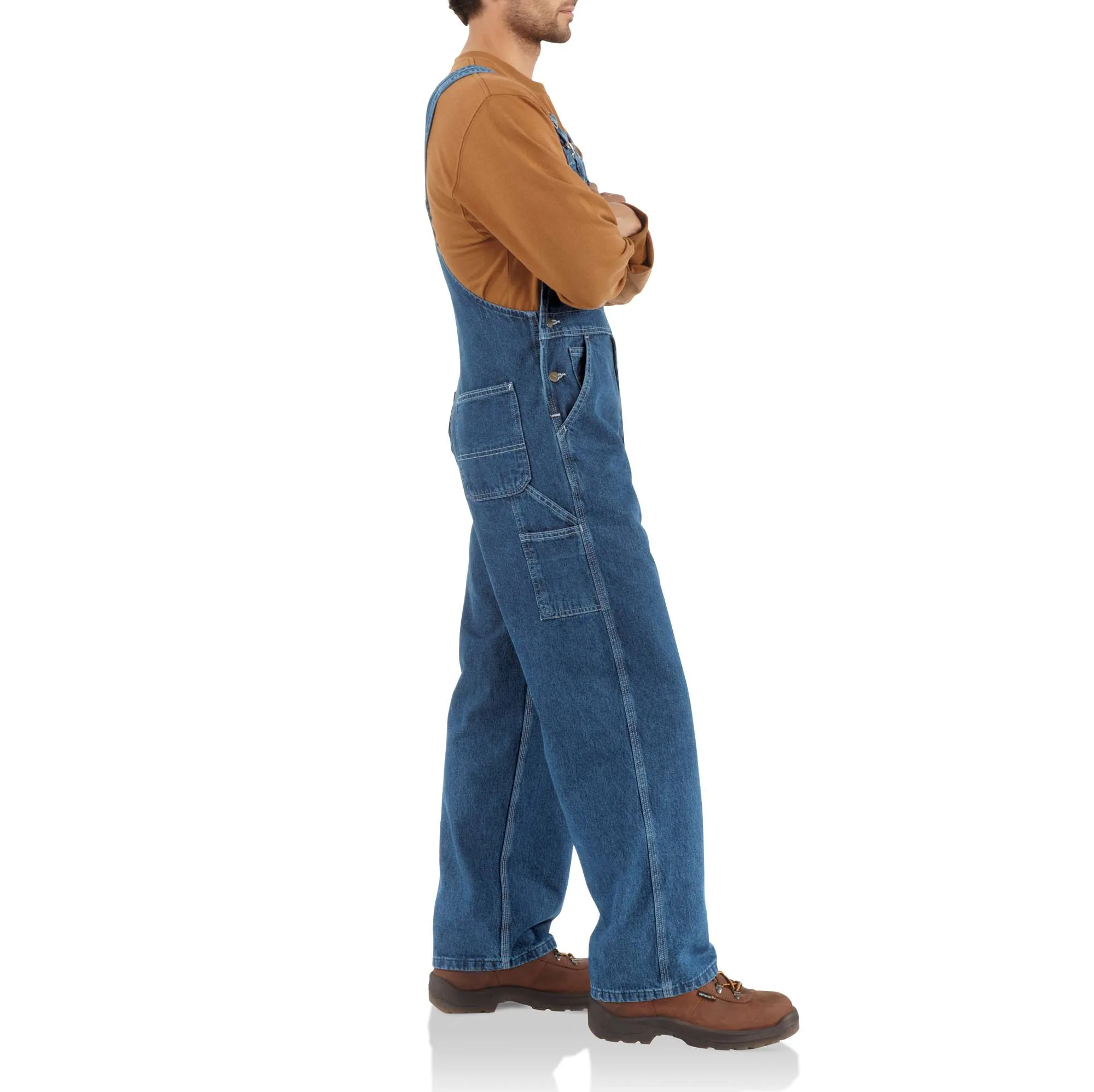 Washed Denim Bib Overall/Unlined