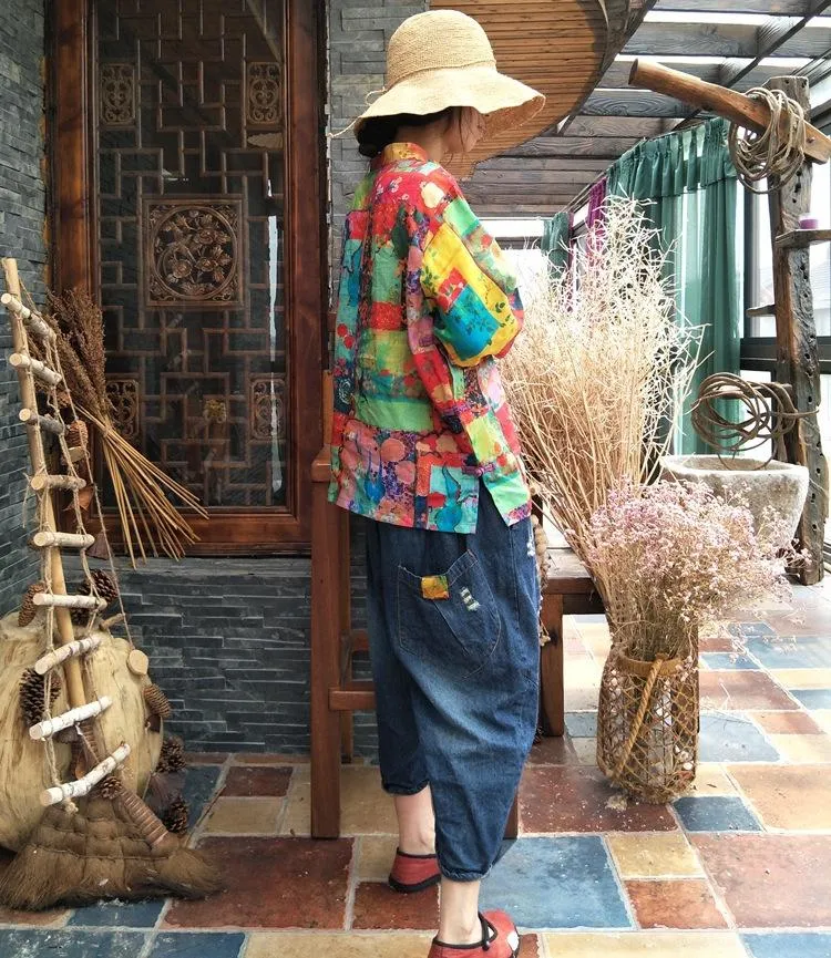Watercolor Wrap Ramie Shirt