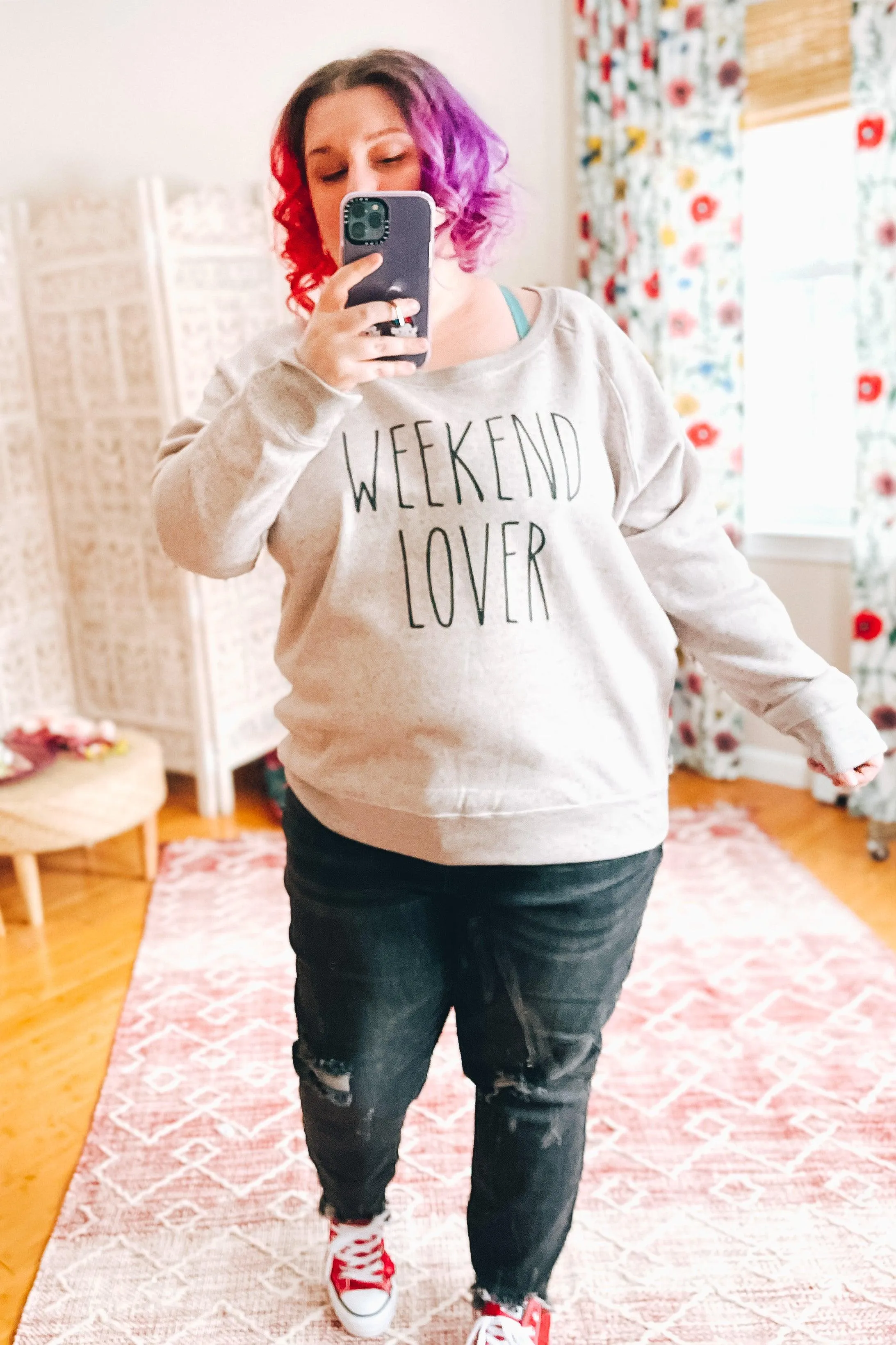 Weekend Lover Relaxed Scoop Neck Pullover