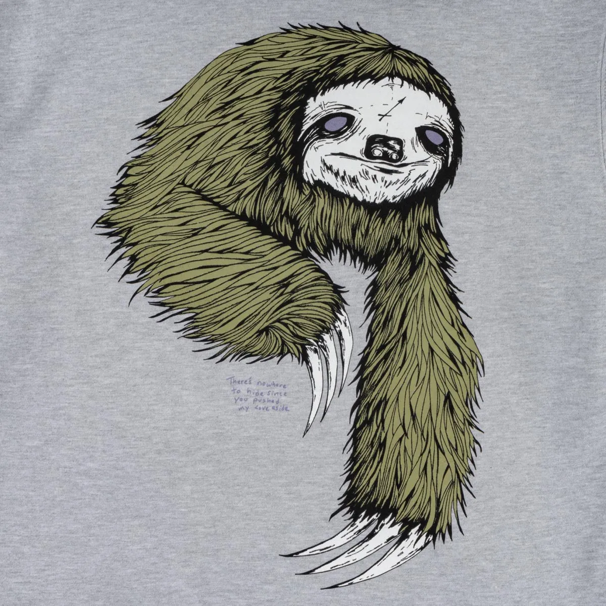 Welcome Sloth Hoodie - Heather Grey/Sage