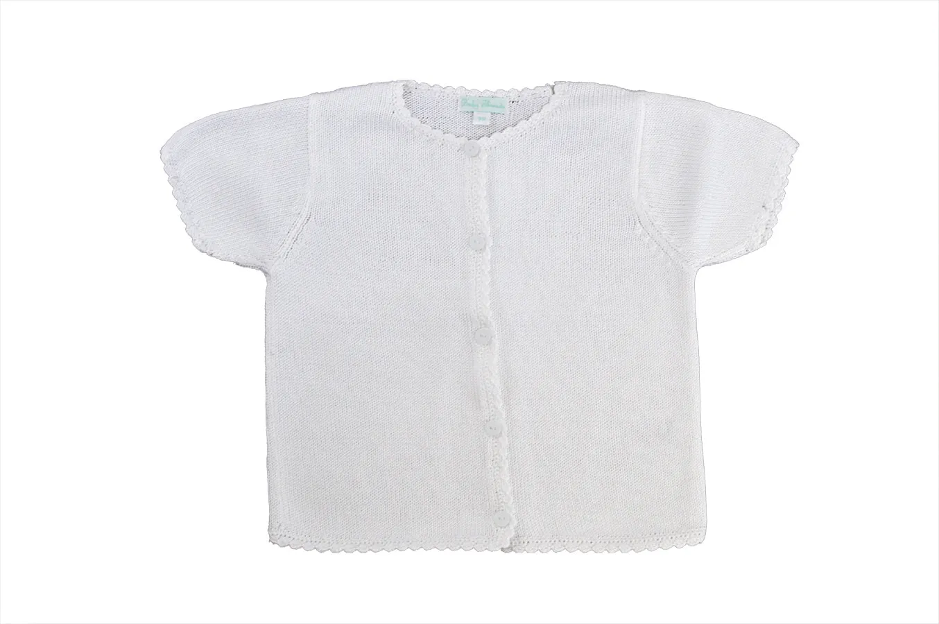 White Knit Top with Buttons
