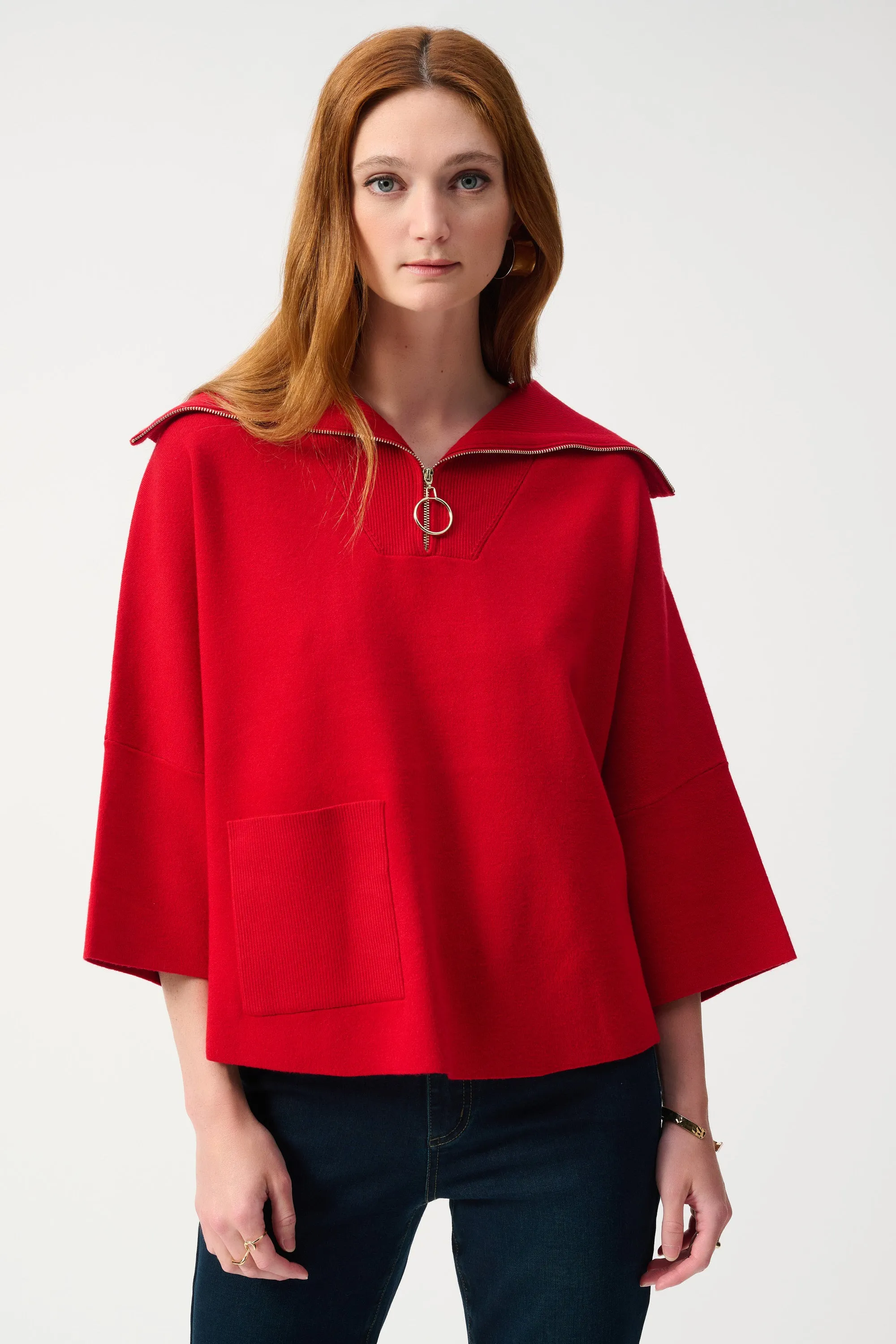 Wing Collar Knit Top