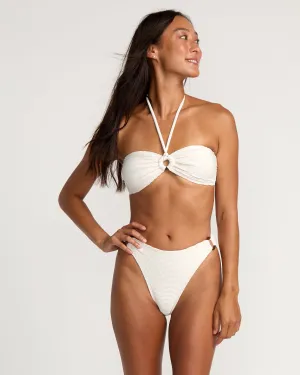 Womens Opua Hilo Bandeau Bikini Top - Coconut Milk