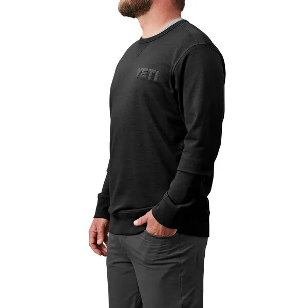 YETI French Terry Crew Neck Pullover - Black
