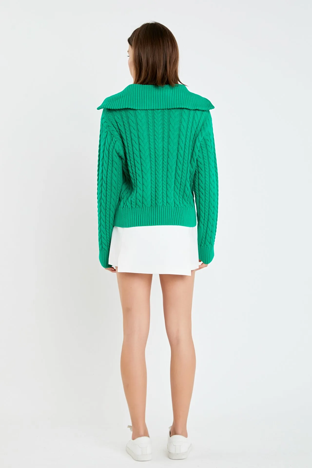 Zip Up Knit Top