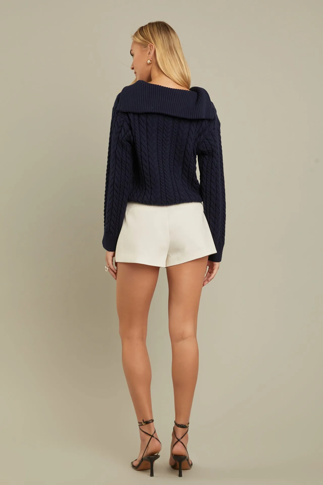 Zip Up Knit Top